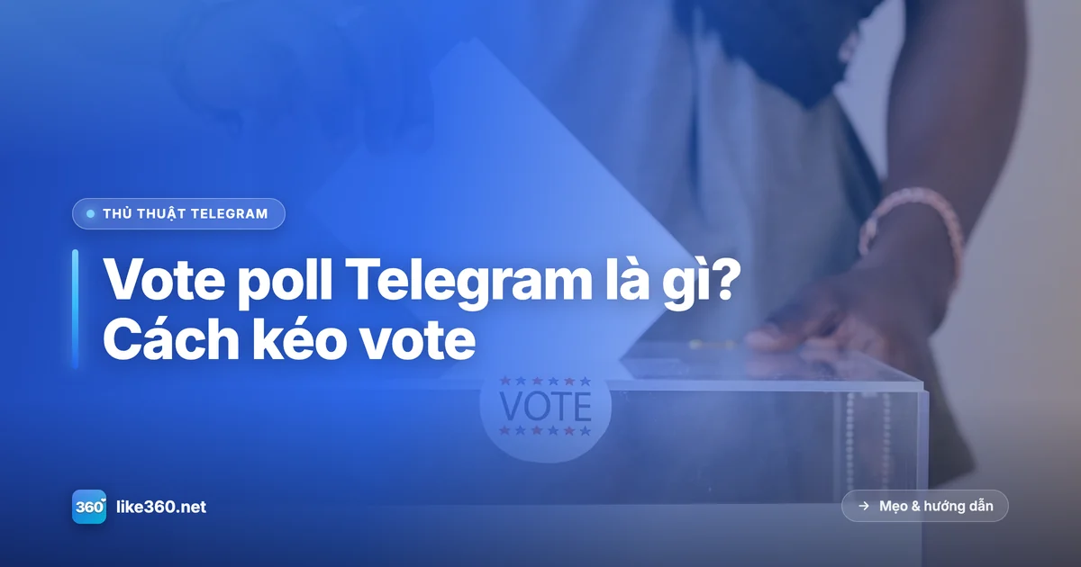 Người bỏ phiếu vào hộp phiếu, tượng trưng cho vote poll Telegram