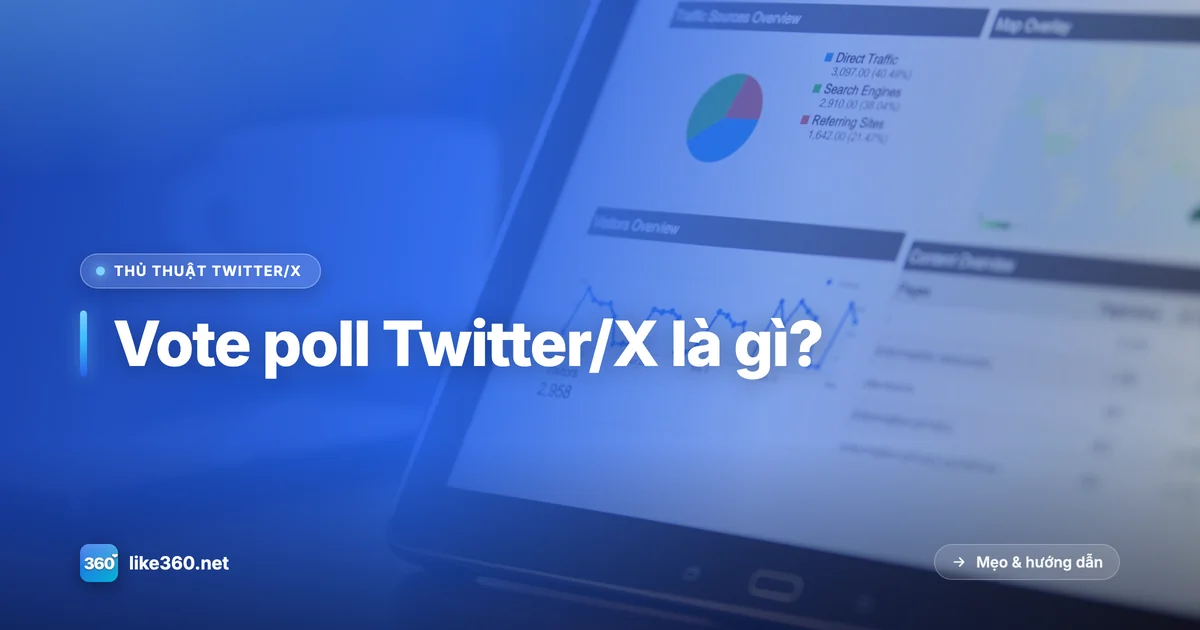 Máy tính bảng hiển thị biểu đồ phân tích, tượng trưng cho kết quả poll